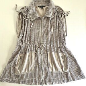 Armani Exchange Womens S/P See Through Mesh Active Cargo Vest Adjustable Straps